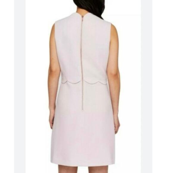 Ted Baker Rubeyed Scallop Edge Dress Pink Sleeveless Sheath Women’s Size 0 - Picture 3 of 8